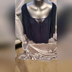 A&F Navy blouse